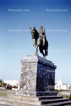 Simon Bolivar Statue, Horse, gift from Venezuela to Haiti, Port-au-Prince, Haiti