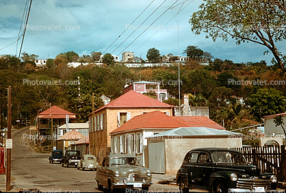 Buildings, Cars, 1950s
