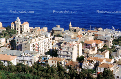 shore, shoreline, buildings, skyline, homes, Algiers