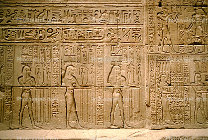 Heiroglyphs, Egyptian Figures, Art, bar-Relief