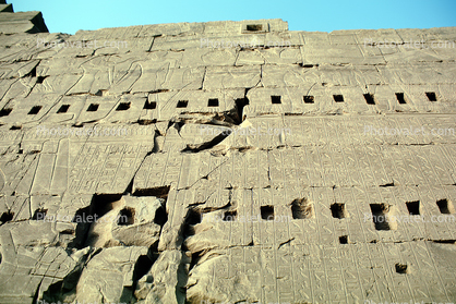 Wall, Cracks, Crumples, bar-Relief art, Karnak, Luxor, Egypt