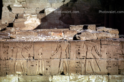 Figures, Stone, Egypt, bar-Relief art, Karnak, Luxor