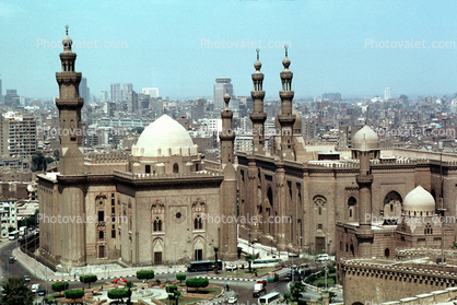 Mosque, Minaret, landmark, cityscape, buildings, Cairo