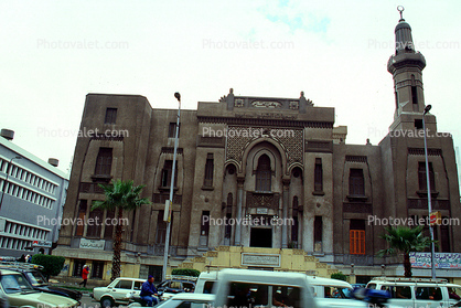 Minaret, Mosque, Cars, Building, Cairo