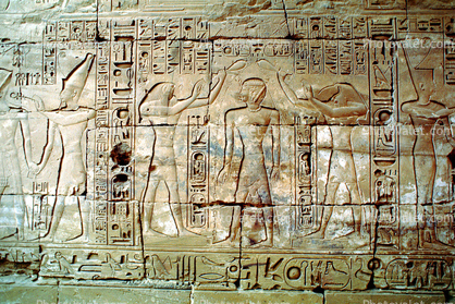 Karnak, Luxor, figures, bar-Relief