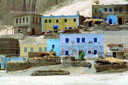 Town of Thebes, Buildings, Hill, Homes, Caves