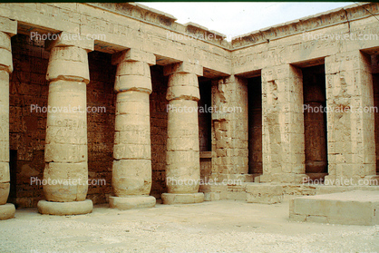 Peristyle Hall, Mortuary Temple of Ramesses III, Medinet Habu Temple, Ramesseum