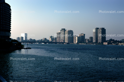 Nile River, Cairo, Buildings, waterfront, skyline