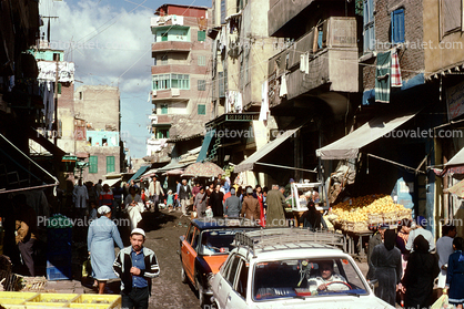 crowded street, buildings, cars, Alexandria