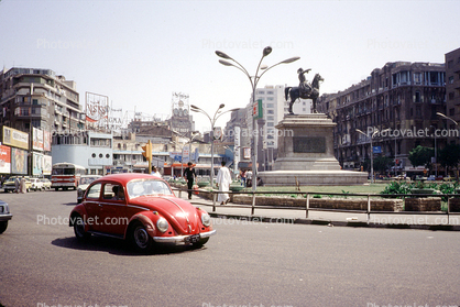 Monument, statue, Roundabout, Volkswagen Bug, Buildings, Downtown Cairo
