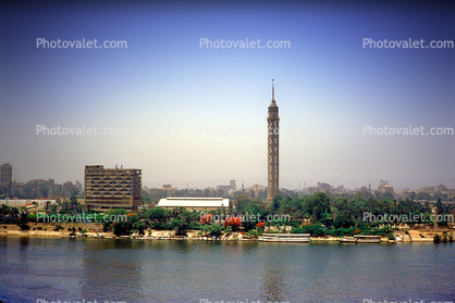 Nile River, Monument, Tower, Cairo Tower, Borg Al-Qahira, Free-standing Concrete Tower, landmark, Cairo
