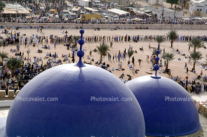 Buildings, Crowded Street, Dome, building, Great Mosque of Touba