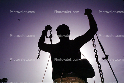 Shackles, Man, Memorial to the Atlantic Slave Trade Monument
