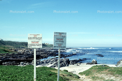 For White Persons Only, Racist Sign, Apartheid, Racism, Beach, Ocean, Shoreline, City of Port Elizabeth