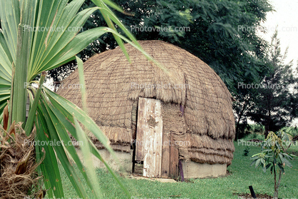 Beehive Grass Hut, Door, Entrance, Building, Cape Town, Sod
