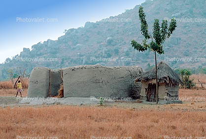 Thatched Roof Houses, Homes, Grass Roof, roundhouse, desert, mud building, hill, mountain, building, Sod