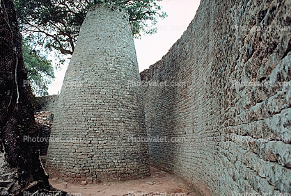 Tower in the Great Enclosure, wall, rock, stone, brick