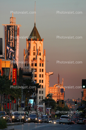 6777 Hollywood Blvd, Hollywood and Highland Streets, high-rise building, office, cars