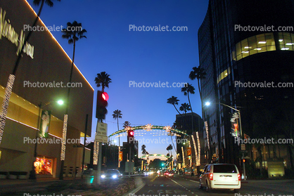 Arch, Neiman Marcus, Beverly Hills, night, nighttime, dusk