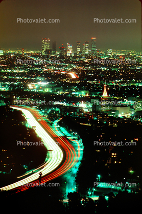 Highway 101, skyline, cityscape, Hollywood