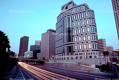 1000 Wilshire building, Wedbush Morgan Securities, highrise, commercial office, Outdoors, Outside, Exterior, high-rise, Interstate I-10 freeway