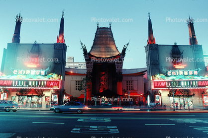 Twilight, Dusk, Dawn, neon sign, TCL Chinese Theatre, Cinema Palace