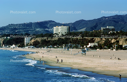 beach, sand, Pacific Ocean, PCH, hills, mountains buildings, Santa Monica Bay, 101 Ocean Condos, 1963 Retro-modern style, 2021