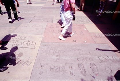 Eddie Murphy, foot print, footprint, Hollywood Blvd