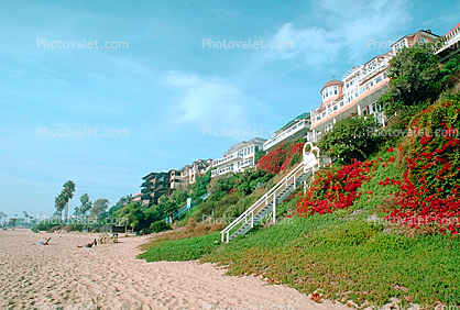 Laguna Beach, bluffs, cliff, beach, sand, homes, houses