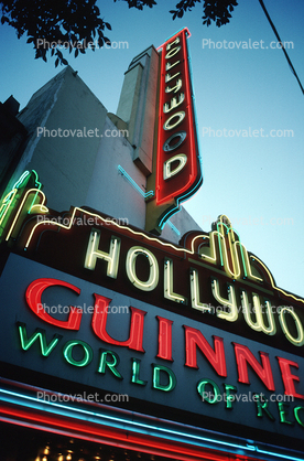 Hollywood Guinness World of Records Museum, marquee, neon sign, art deco, landmark