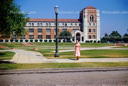 Gene at the UCLA Campus, Building, Westwood, 1950s