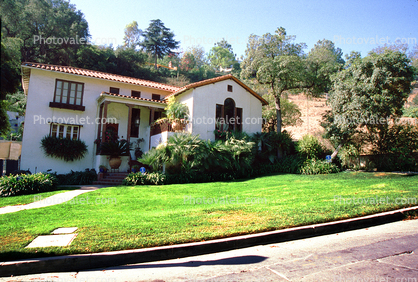 Los Feliz, Home, house, hill, trees