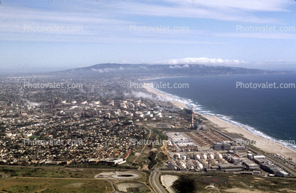 El Segundo, Palos Verdes Peninsula, Refinery, beach, sand, ocean