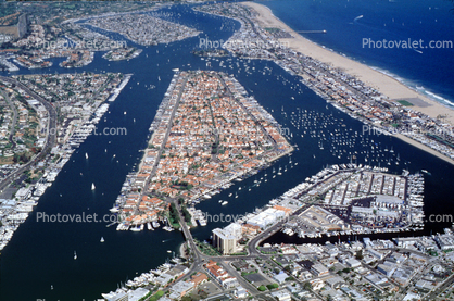 Harbor, Docks, Boats, rooftops, homes, houses, buildings, Islands, Beach, Sand, Ocean