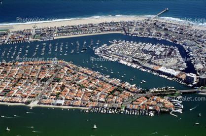 Harbor, Docks, Boats, rooftops, homes, houses, buildings, Island, pier, sand, beach, ocean