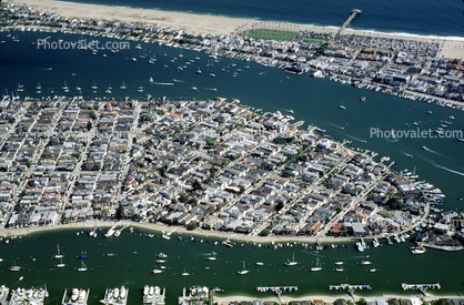 Balboa Island, Harbor, Docks, Boats, rooftops, homes, houses, buildings
