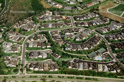Houses, Homes, rooftops, streets, buildings, urban sprawl