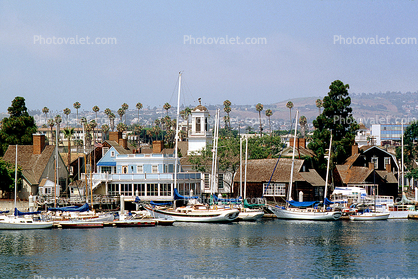 Waterfront, Dock, buildings, boats, shoreline, coastal, coast