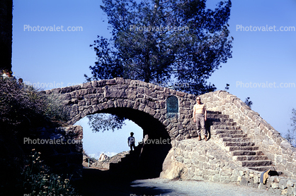 The Peace Bridge, Mount Roubidoux, landmark, Riverside, stone, May 1964, 1960s