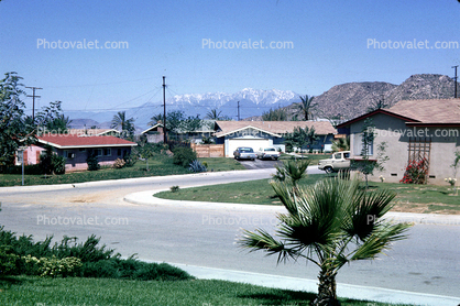 Highlander Drive, Riverside, homes, houses, suburbia, mountains, May 1964, 1960s