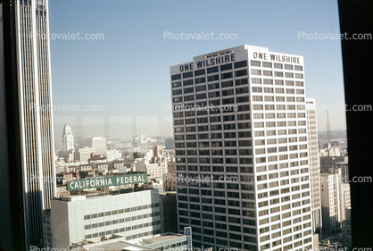 One Wilshire, exterior, landmark, California Federal bank building, 1970s