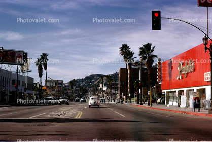 Ralph's, cars, Volkswagen, Sunset Strip, 1963, 1960s