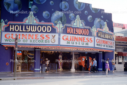 Hollywood Guinness World of Records Museum, marquee, neon sign, art deco, Hollywood Movie Theater building, landmark