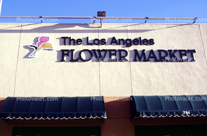The Los Angeles Flower Market, building, awnings