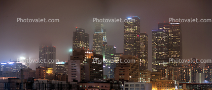 Panorama, Buildings, Skyscrapers, Cityscape, Night, Exterior, Outdoors, Outside, Nighttime