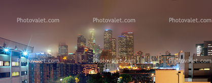 Buildings, Skyscrapers, Cityscape, Night, Exterior, Outdoors, Outside, Nighttime, Panorama