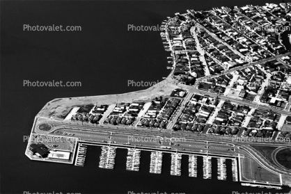 Docks, Harbor, Homes, Marina Del Rey, 1960s