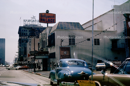 Hollywood Palace, building, Hollywood Boulevard, Cars, automobiles, August 1966, 1960s