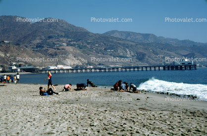 Sand, Coast, Coastline, Waves, Pier, Malibu Beach, December 1972, 1970s