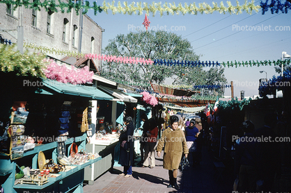Women Shoppers, Market, Olvera Street, January 1972, 1970s